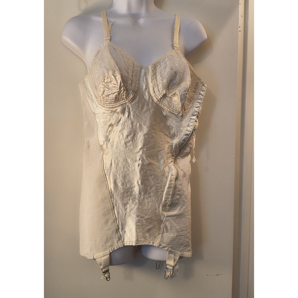 Vintage 1950s Joan Browne Foundations Corselette Girdle Montgomery Ward Size 40